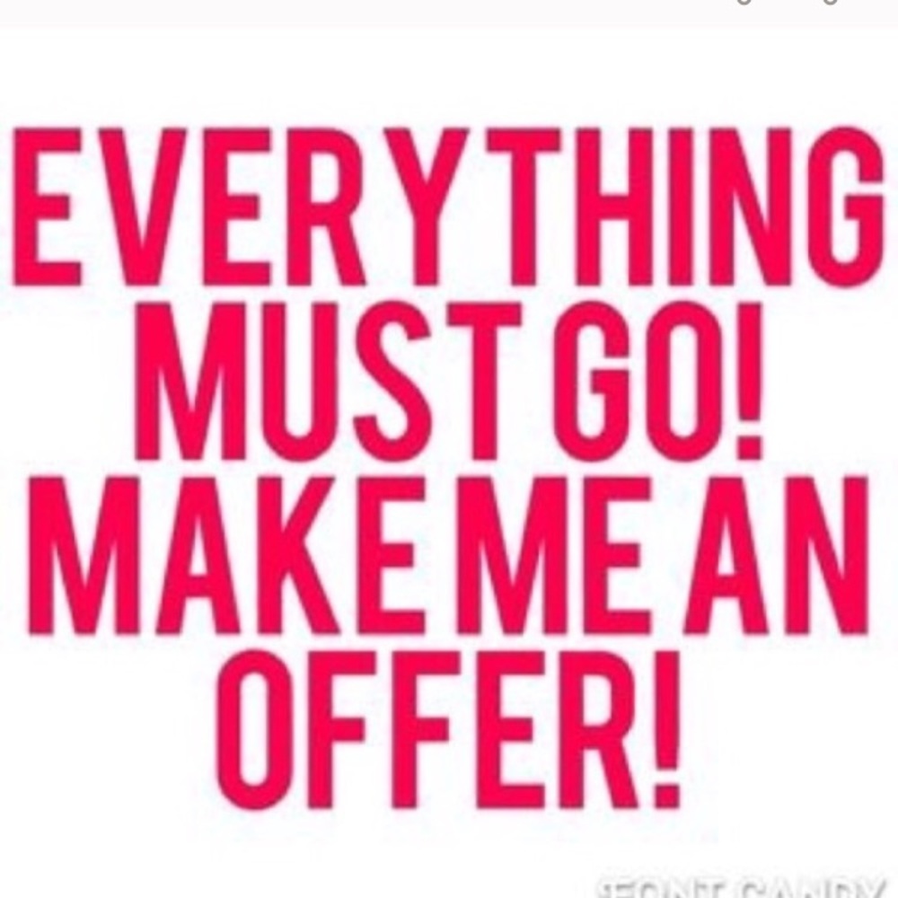 ALL items in my closet must go!